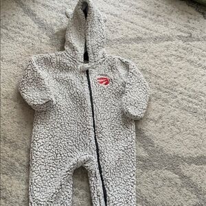 Raptors Cozy White Kids One Piece